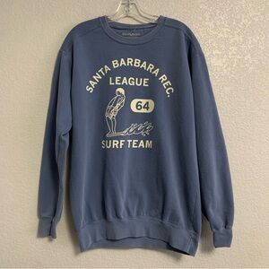 SeaVees Sweatshirt Mens M Graphic Santa Barbara Rec League Surf Team Blue